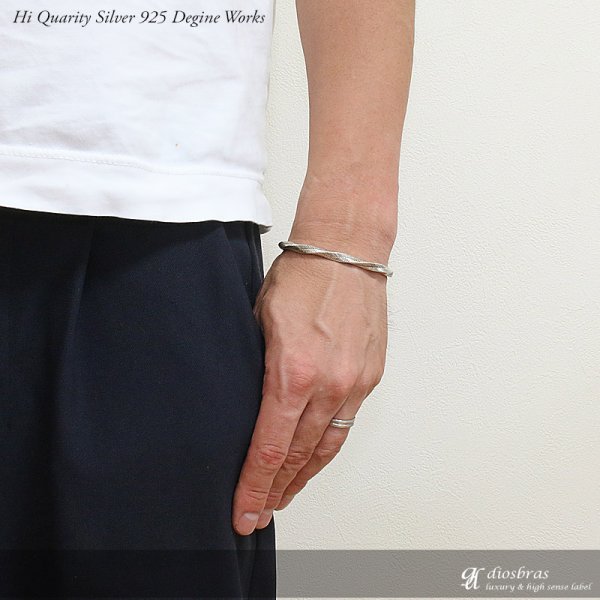 画像4: 【シルバーバングル】ねじり 羽根 フェザー【シルバーアクセサリー】バリチェーン シルバーアクセサリー メンズ シルバーバングル ブレスレット シルバー925 メンズアクセサリー ネイティブアメリカン 人気 送料無料【diosbras-ディオブラス-】ブレード バングル (4)