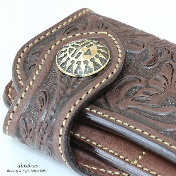 画像3: コンチョ サンフェイス ホピデザイン【L】 ココペリ インディアン コンチョ ネイティブ ゴールド 金 バイカー シルバー925コンチョ 財布 ウォレット メンズ カスタムパーツ (ネジ式)【メール便送料無料】 (3)