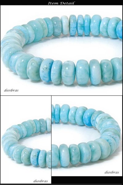 画像3: AA ラリマー 超希少平玉 ラリマー 数量限定 ドミニカ共和国産 10mm玉 スターシェイプカット 数珠【パワーストーン】【お数珠】【念珠】【天然石ブレス】【【風水グッズ 】【開運アイテム】【お守り】 (3)