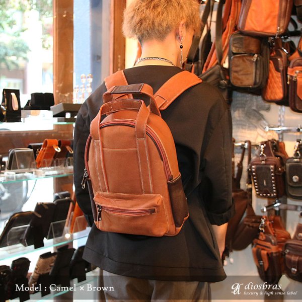 画像11: リュック リュックサック 通勤 ビジネスバッグ ビジネスリュック メンズ シンプル スクエア おしゃれ カジュアル A4 通学 黒 大人 学生 自転車 バイク デイパック レザー 本革 男性　レディース　女性　カーフレザー　大容量　バックパック (11)