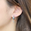 画像3: 【メンズピアス】【シルバーアクセサリー】【シルバーピアス】●バラ売り（片耳のみ）■シャープでネイティブな横顔に！トルコ石　ホワイトターコイズ　ターコイズ　太陽神　サンマーク　フェザー　イーグル (3)