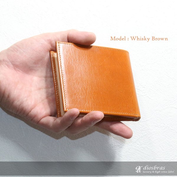 画像2: 【アウトレットセール】メンズ二つ折り 馬革 ホースレザー レザーウォレット 本革 サドルレザー 牛革 シンプル スーパースリム 極薄 メンズ短財布 レザーウォレット 革財布 皮財布 ヌメ革 ショートウォレット 本物 天然皮革 レディース お財布 紳士財布 プレゼント (2)