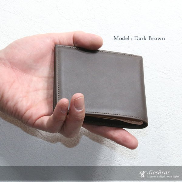 画像14: 【アウトレットセール】メンズ二つ折り 馬革 ホースレザー レザーウォレット 本革 サドルレザー 牛革 シンプル スーパースリム 極薄 メンズ短財布 レザーウォレット 革財布 皮財布 ヌメ革 ショートウォレット 本物 天然皮革 レディース お財布 紳士財布 プレゼント (14)