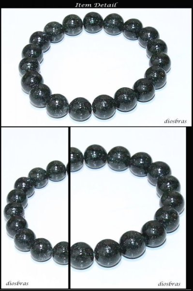 画像3: ブラックスター　サファイア ブレスレット 10mm玉 ダイオプサイト　ブレスレット 10ミリ玉 約10mm 数珠【パワーストーン】【お数珠】【念珠】【天然石ブレス】【【風水グッズ 】【開運アイテム】【お守り】 (3)