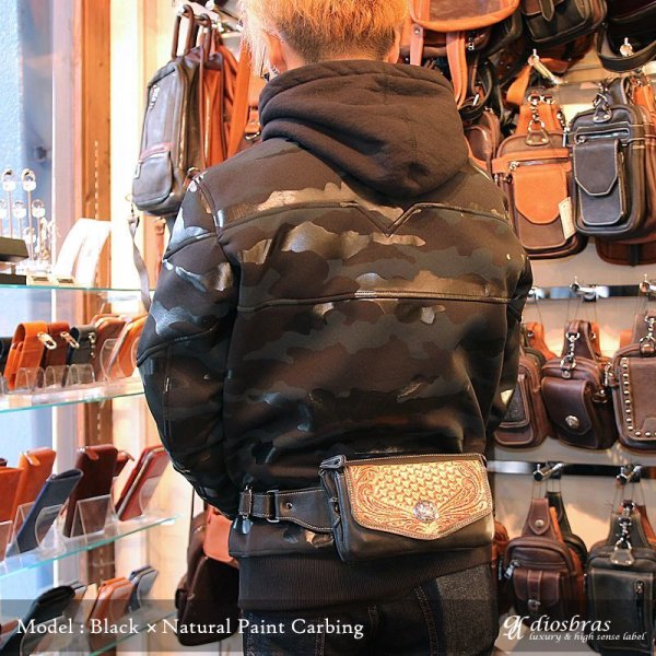 画像7: ボディバッグ 本革 ワンショルダーバッグ 革 メンズ ハンドメイド レザー ボディーバッグ レザーバッグ ショルダーバッグ 牛革 ショルダーバック ショルダー バッグ ボディバック 大容量 ペットボトル コンチョ 財布 ウォレット小銭入れ 長財布  iQOSケース アイコス (7)