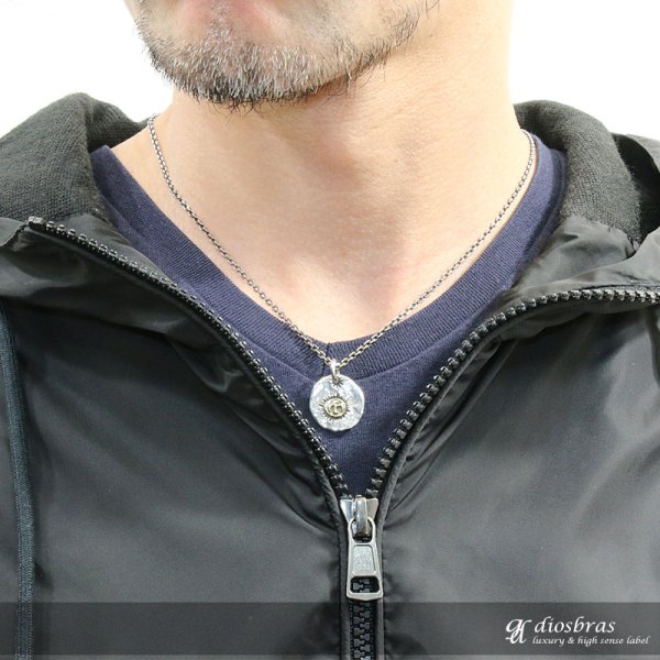 画像3: シルバー925素材【18mm 平打ち ゴールドイーグル トップ】フェザーネックレス製作 ハンドメイドネックレス/インディアンジュエリー・ネイティブ/シルバー925ペンダント/フェザー イーグル ゴールドサン パーツ ネックレス メンズ レディース メダル【メール便なら送料無料】 (3)