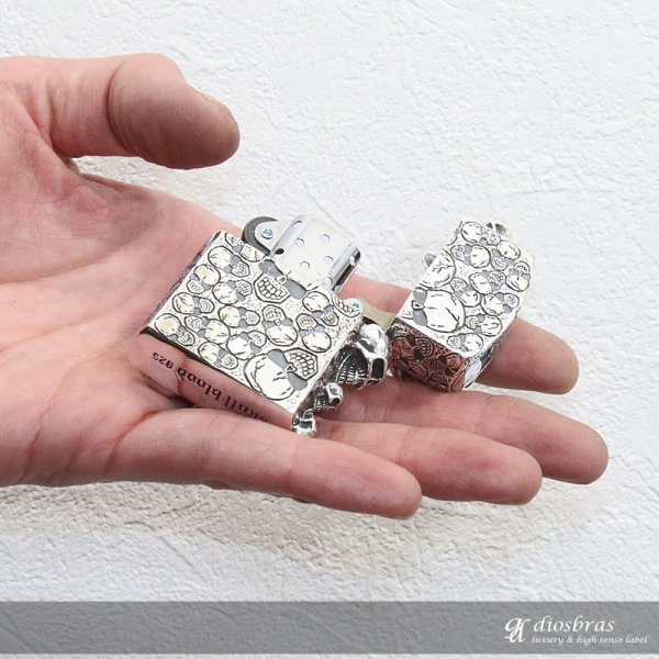 画像4: ドクロ 骸骨 スカル 髑髏 ZIPPO ジッポ シルバー925 スターリングシルバー ZIPPOライター (4)