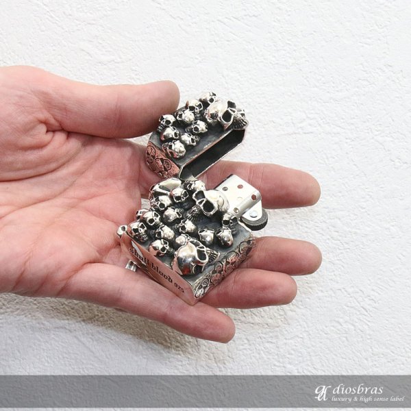 画像5: ドクロ 骸骨 スカル 髑髏 ZIPPO ジッポ シルバー925 スターリングシルバー ZIPPOライター (5)
