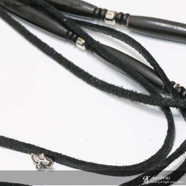 画像3: ビーズ/シルバー/シルバー925/ビーズ/アクセサリー/ハンドメイド/パーツ/イーグル 羽根 フェザー アラベスク トライバル 唐草 縦10.2mm 直径6.4mm 穴径1.5mm (3)