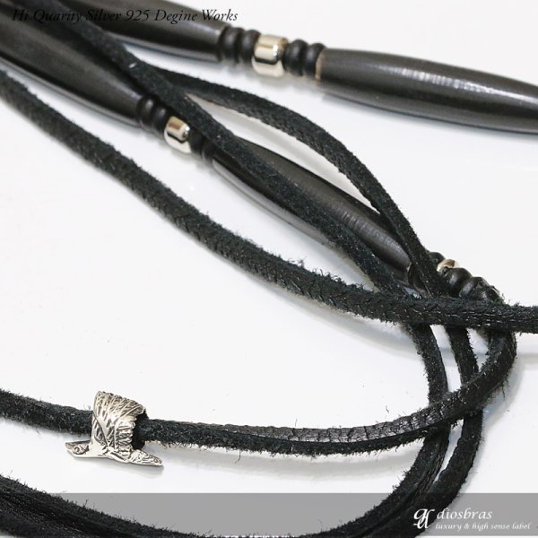 画像3: ビーズ/シルバー/シルバー925/ビーズ/アクセサリー/ハンドメイド/パーツ/イーグル 羽根 フェザー アラベスク トライバル 唐草 縦13,7mm 直径8,5mm 穴径4,5mm (3)