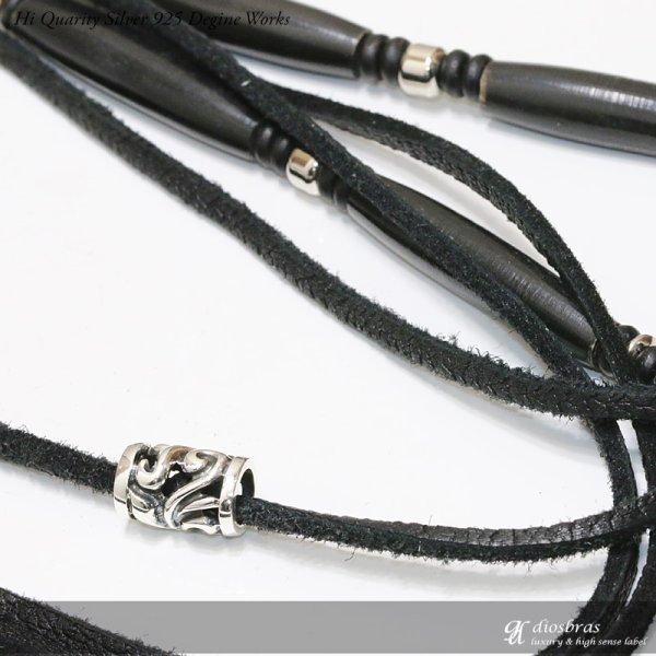 画像3: ビーズ/シルバー/シルバー925/ビーズ/アクセサリー/ハンドメイド/パーツ/アラベスク トライバル 唐草 縦13,3mm 直径8,6mm 穴径5,3mm (3)