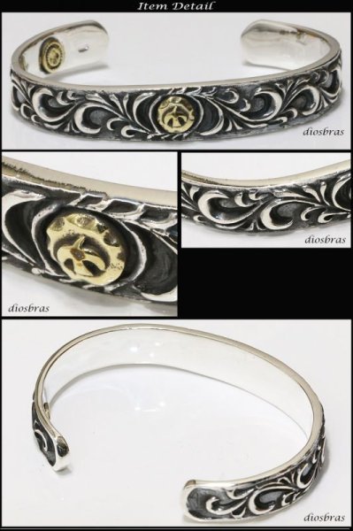 画像2: 【シルバーバングル】【シルバーアクセサリー】サンマーク 太陽神 イーグル フェザー アラベスク シルバーアクセサリー メンズ シルバーバングル ブレスレット シルバー925 メンズアクセサリー ネイティブアメリカン インディアンジュエリー プレゼントに人気 (2)