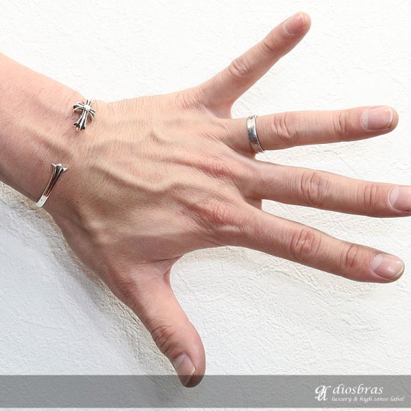 画像3: 【シルバーバングル】【シルバーアクセサリー】クロス 十字架 シルバーアクセサリー メンズ シルバーバングル ブレスレット シルバー925 メンズアクセサリー 太陽神 プレゼントに人気 送料無料【diosbras-ディオブラス-】 (3)