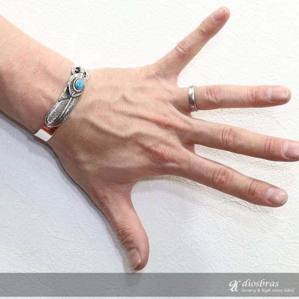 画像3: 【シルバーバングル】【シルバーアクセサリー】イーグル フェザー ターコイズネイティブアメリカン インディアンジュエリー ホイール シルバーアクセサリー メンズ シルバーバングル ブレスレット シルバー925 メンズアクセサリー プレゼントに人気 送料無料 (3)
