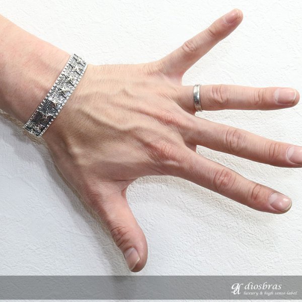 画像3: 【シルバーバングル】【シルバーアクセサリー】スター 星 シルバーアクセサリー メンズ シルバーバングル ブレスレット シルバー925 メンズアクセサリー ネイティブアメリカン インディアンジュエリー プレゼントに人気 (3)