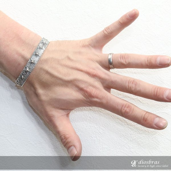 画像3: 【シルバーバングル】【シルバーアクセサリー】スター 星 シルバーアクセサリー メンズ シルバーバングル ブレスレット シルバー925 メンズアクセサリー ネイティブアメリカン インディアンジュエリー プレゼントに人気 (3)