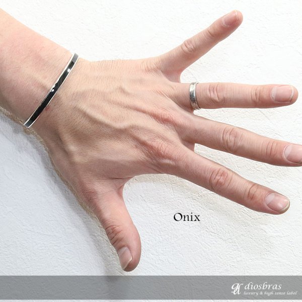画像2: 【シルバーバングル】【シルバーアクセサリー】インレイ ズニ オニキス ホワイトターコイズ ターコイズ シルバーアクセサリー メンズ シルバーバングル ブレスレット シルバー925 メンズアクセサリー プレゼントに人気 送料無料【diosbras-ディオブラス-】 (2)