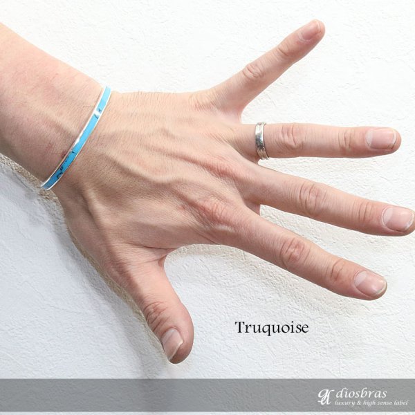 画像4: 【シルバーバングル】【シルバーアクセサリー】インレイ ズニ オニキス ホワイトターコイズ ターコイズ シルバーアクセサリー メンズ シルバーバングル ブレスレット シルバー925 メンズアクセサリー プレゼントに人気 送料無料【diosbras-ディオブラス-】 (4)