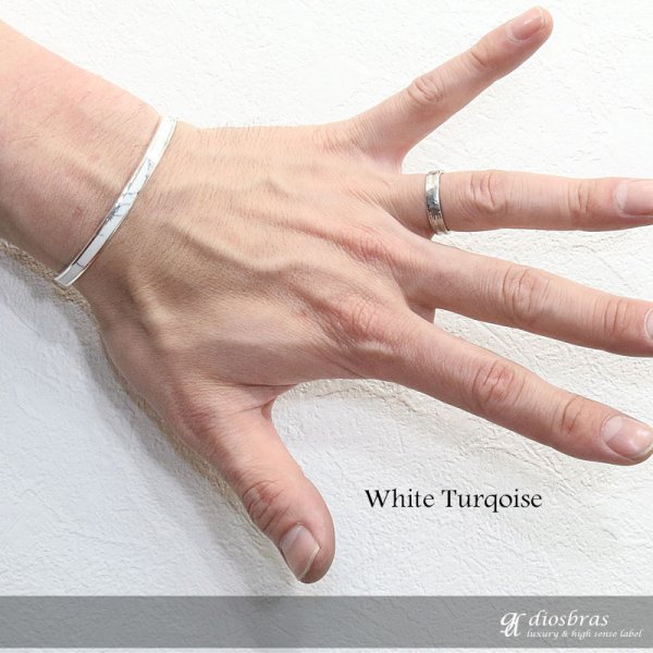 画像5: 【シルバーバングル】【シルバーアクセサリー】インレイ ズニ オニキス ホワイトターコイズ ターコイズ シルバーアクセサリー メンズ シルバーバングル ブレスレット シルバー925 メンズアクセサリー プレゼントに人気 送料無料【diosbras-ディオブラス-】 (5)