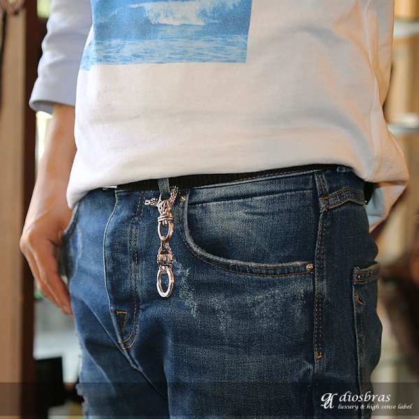 画像3: キーチェーン　クロス ドラゴン　竜　龍　シルバー　キーチェーン シルバーアクセサリー メンズアクセサリー キーホルダー シルバー925 ウォレットチェーン 送料無料 【diosbras-ディオブラス-】 (3)