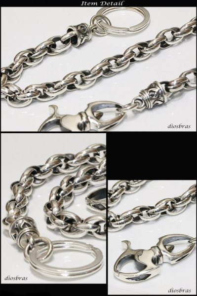 画像3: 【シルバーウォレットチェーン】【シルバーアクセサリー】シルク リンク シルバーアクセサリー メンズ シルバーバングル ウォレットチェーン シルバー925 メンズアクセサリー アラベスク プレゼントに人気 送料無料【diosbras-ディオブラス-】 (3)