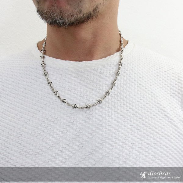 画像5: ネックレス/チェーン/ネックレスチェーン/メンズ/レディース/シルバーネックレス/シルバー925 百合の紋章 ユリ リリー ネックレスチェーン/5cmアジャスター付/シルバー925 【送料無料】 (5)