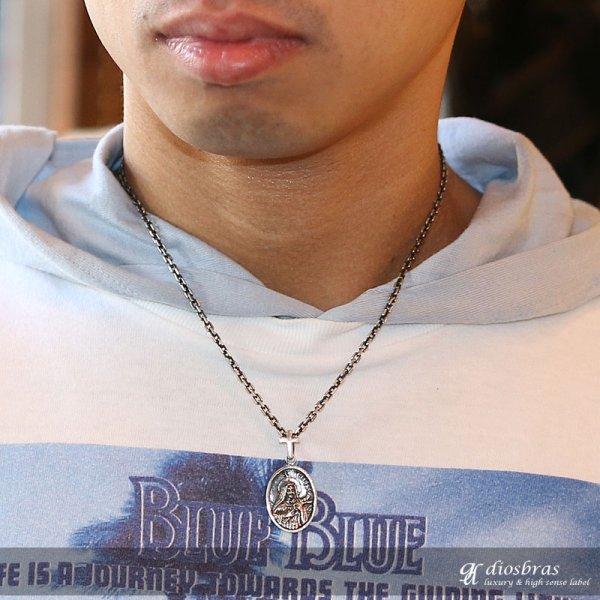 画像4: ペンダント クロス 十字架 ロザリオ キリスト リバーシブル 死神 シルバー925/ペンダント トップ シルバー 925/ネックレス/ ネックレス  メンズ レディース メダイ【メール便なら送料無料】 (4)