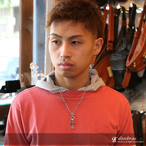 画像2: クロス ネックレス/チェーン/ネックレスチェーン/メンズ/レディース/シルバーネックレス/シルバー925 スカル 骸骨 スカルハンド スカルボーン クロス 十字架 王冠デザイン クラウン ユリ 百合の紋章 ネックレスチェーン/シルバー925 51cm【送料無料】 (2)