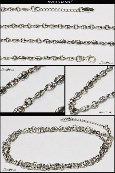 画像3: ネックレス/チェーン/ネックレスチェーン/メンズ/レディース/シルバーネックレス/シルバー925 クロス　十字架　ゴシック　ネックレスチェーン/5ｃmアジャスター付/シルバー925　【送料無料】 (3)