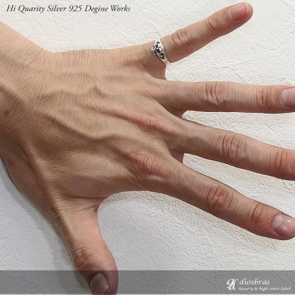 画像3: 【シルバーリング】【スカルリング】【シルバーアクセサリー】スカル ボーンハンド ドクロ スカルリング シルバーアクセサリー メンズ シルバーリング 指輪 シルバー925 メンズアクセサリー エイリアン ターミネーター 大きいサイズ 送料無料 (3)