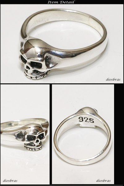画像2: 【シルバーリング】【スカルリング】【シルバーアクセサリー】スカル ボーンハンド ドクロ スカルリング シルバーアクセサリー メンズ シルバーリング 指輪 シルバー925 メンズアクセサリー エイリアン ターミネーター 大きいサイズ 送料無料 (2)