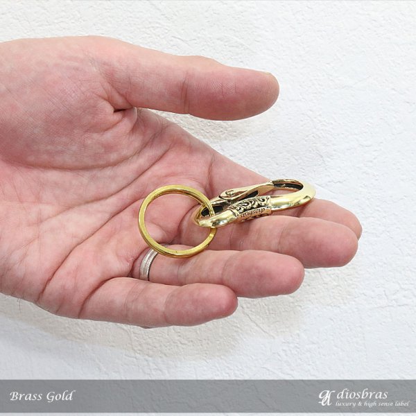画像6: カラビナ キーリング キーホルダー キーフック　キーチェーン シャックル シルバー９２５　silver 925　真鍮　白真鍮　ＢＲＡＳＳ　ブラス　釣り針フック ウォレット　財布　バイカー　ライダース　ウォレットチェーン ミニ　MINI≪小≫【diosbras-ディオブラス-】 (6)