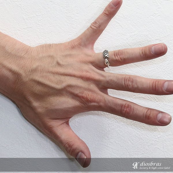 画像2: 矢じり リング フリーサイズ 立体的 シルバー925  アロー 矢 シルバーアクセサリー 指輪 リング /フリーサイズ シルバー メンズ シルバーリング 指輪 シルバー925 メンズアクセサリー【メール便なら全国送料無料】 (2)