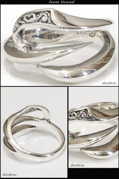 画像3: 【シルバーリング】【アラベスクリング】【シルバーアクセサリー】　プレーン　流線形　シンプル　アラベスク　シルバーアクセサリー メンズ シルバーリング 指輪 シルバー925 メンズアクセサリー 大きいサイズ 【メール便なら全国送料無料】 (3)