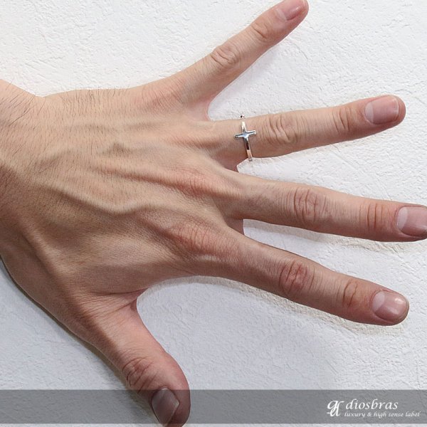 画像4: シルバー925 シルバーリング 　メンズ クロス　十字架　シンプルクロス　極小 スターリングシルバー ゴシック　指輪 ring silver925 銀 シルバーアクセサリー 男性 女性 レディース 極小　シンプル【メール便なら全国送料無料】 (4)