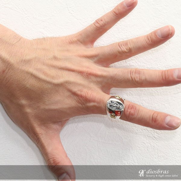 画像3: 【シルバーリング】【十字架 リング】【シルバーアクセサリー】クロス キリスト クリスチャン マリア 聖母マリア リング シルバーアクセサリー メンズ シルバーリング 指輪 シルバー925 メンズアクセサリー フリーサイズ【全国送料無料】 (3)