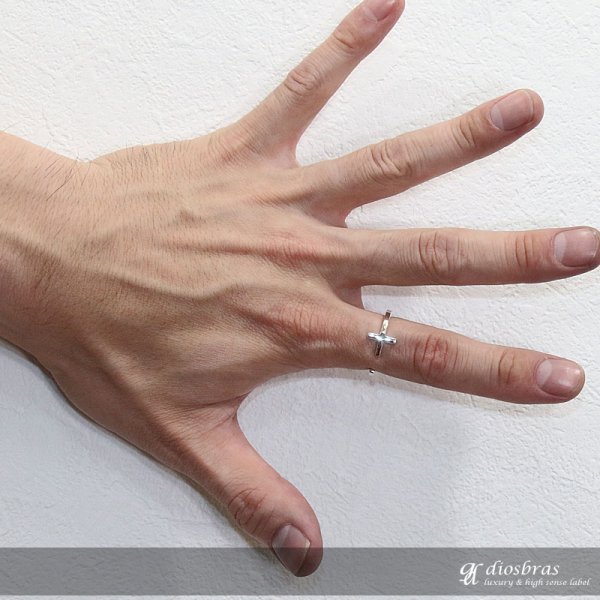 画像2: シルバー925 シルバーリング 　メンズ クロス　十字架　シンプルクロス　極小 スターリングシルバー ゴシック　指輪 ring silver925 銀 シルバーアクセサリー 男性 女性 レディース 極小　シンプル【メール便なら全国送料無料】 (2)