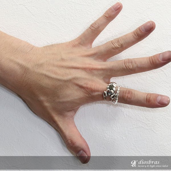 画像3: 【シルバーリング】【スコーピオン　リング】【シルバーアクセサリー】ジルコニア　リング　サソリ　シルバーアクセサリー メンズ シルバーリング 指輪 シルバー925 メンズアクセサリー 大きいサイズ フリーサイズ【全国送料無料】 (3)
