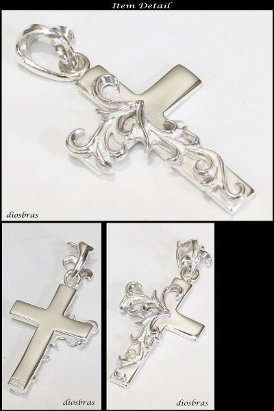 画像3: クロス ペンダント クロス 十字架 アラベスク シルバー925/ペンダント トップ シルバー 925/ネックレス/ ネックレス  メンズ レディース (3)