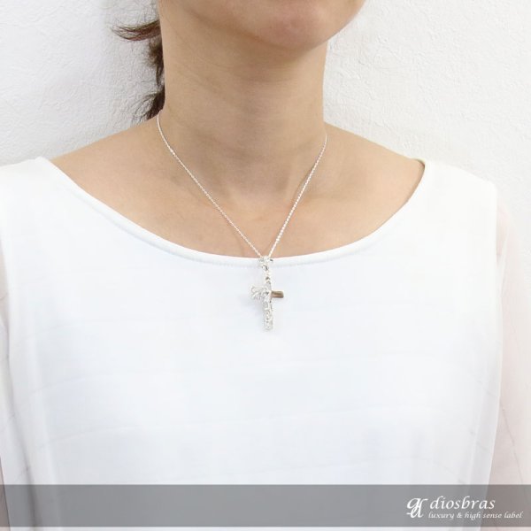 画像2: クロス ペンダント クロス 十字架 アラベスク シルバー925/ペンダント トップ シルバー 925/ネックレス/ ネックレス  メンズ レディース (2)