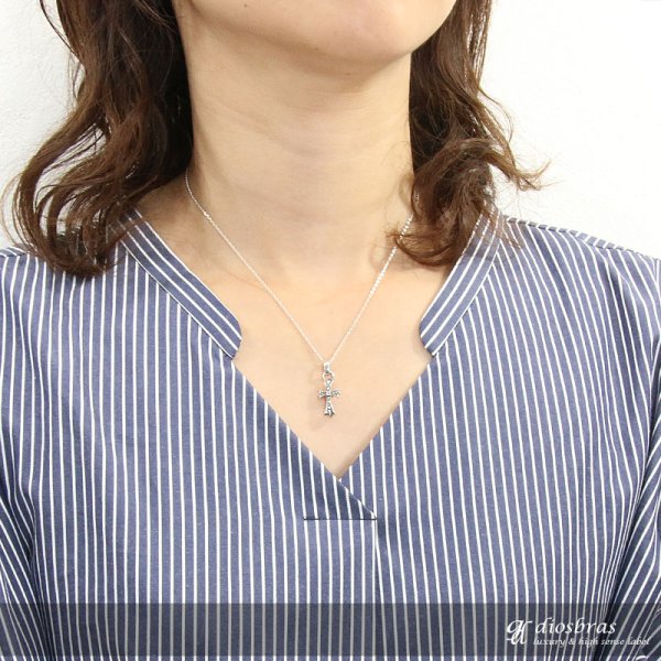 画像5: クロス ペンダント クロス 十字架 ミニクロス シルバー925/ペンダント ジルコニア トップ シルバー 925/ネックレス/ ネックレス  メンズ レディース≪メール便なら送料無料!!≫ (5)