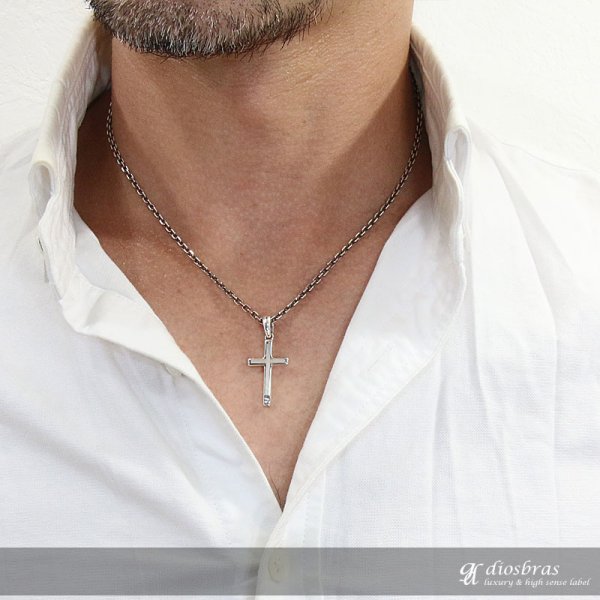 画像2: 【インレイ クロスペンダント トップ】美しいインレイワークのペンダント シェル マザーオブパール ジルコニア クロスペンダント シンプル ネイティブアメリカン インディアンジュエリー/シルバー925/ ネックレス メンズ レディース≪メール便なら送料無料!!≫ (2)