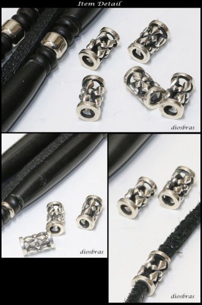 画像2: ビーズ/シルバー/シルバー925/ビーズ/アクセサリー/ハンドメイド/パーツ/ クロス 十字架 トリプルクラウン ゴシック アラベスク 縦9,4mm 直径5,3mm 穴径3,1mm 【メール便全国送料無料】 (2)