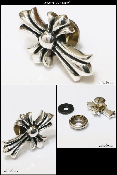 画像2: コンチョ コンチョ クロス 十字架 ゴールド コンチョ シルバー925コンチョ 財布 ウォレット メンズ (ネジ式)【メール便なら送料無料!!】 (2)