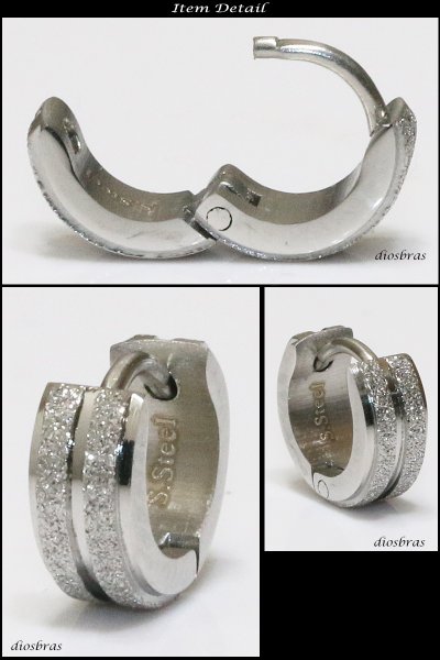 画像2: ステンレス フープピアス シルバー 金属アレルギー対応 メタル素材 ゴールド 金 シンプル 小さめ フープ ループ リング 輪っか ピアス アクセサリー メンズ レディース 中折れ式 10mm 艶消し ポリッシング【メール便なら送料無料】 (2)