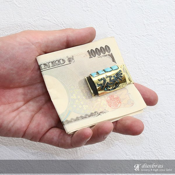 画像3: マネークリップ ココペリ ターコイズ インレイ リング ココペリ ゴールド プレーン 金 マネークリップ 財布 シンプル ジュエリー ウォレット マネークリップ  メンズ レディース 男女兼用 メダル シルバー925【メール便送料無料】 (3)