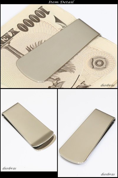 画像2: マネークリップ ステンレス シンプル プレーン シルバー マネークリップ 財布 ネイティブ インディアン ジュエリー ウォレット マネークリップ メンズ レディース 男女兼用 メダル シルバー925 ターコイズ≪メール便なら送料無料≫ (2)