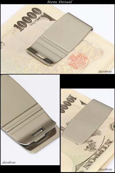 画像2: マネークリップ ステンレス シンプル プレーン シルバー マネークリップ 財布 ネイティブ インディアン ジュエリー ウォレット マネークリップ メンズ レディース 男女兼用 メダル シルバー925 ターコイズ≪メール便なら送料無料≫ (2)