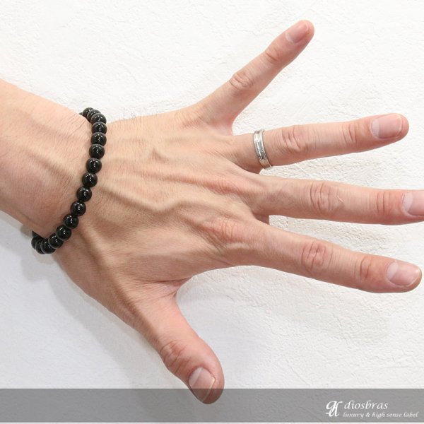 画像2: ブラックスター サファイア ブレスレット ダイオプサイト ブレスレット 8ミリ玉 約8mm 数珠【パワーストーン】【お数珠】【念珠】【天然石ブレス】【【風水グッズ 】【開運アイテム】【お守り】 (2)