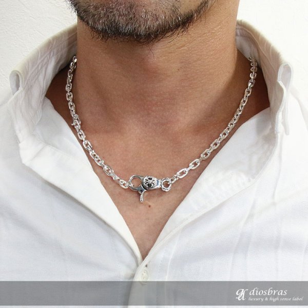 画像3: 【シルバーチェーン】シルバー  アズキチェーン カット 小豆チェーン アンカーチェーン 幅5mm 47cmm 52cm 57cm ネックレス チェーン シルバー925 クロス 十字架 ダガー リリー 百合の紋章 ユリ【ギフト】 シルバー925チェーン シルバーネックレスチェーン あずき (3)